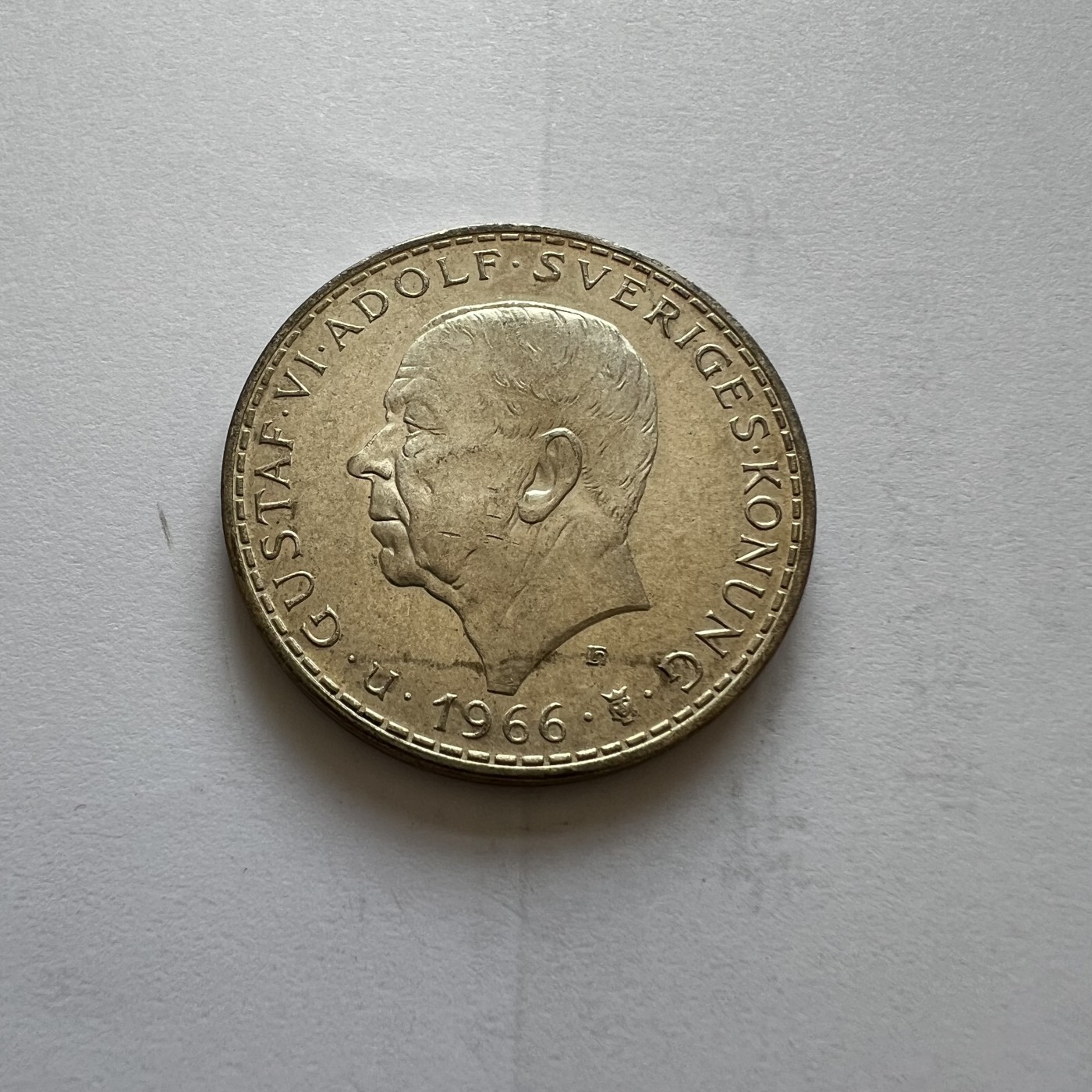 顺丰包邮 外国新银币 老银币 好品瑞典 1966年议会改革纪念银币直径34毫米