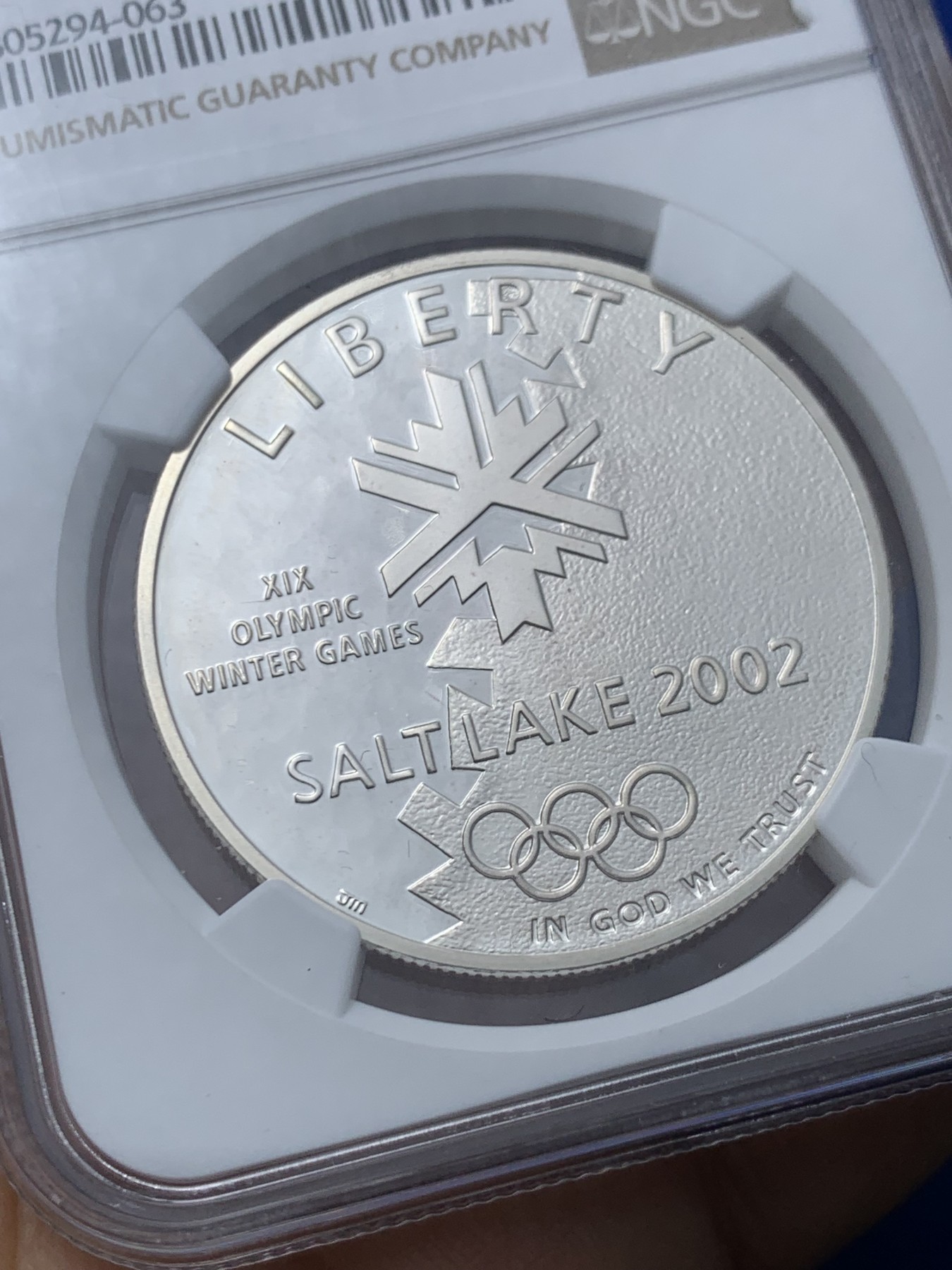 《竞宝斋》第246场-周日，周一 ，周二3场连拍 (全场包邮) NGC PF69UC 美国2002年盐湖城冬奥会1美元精制大银币