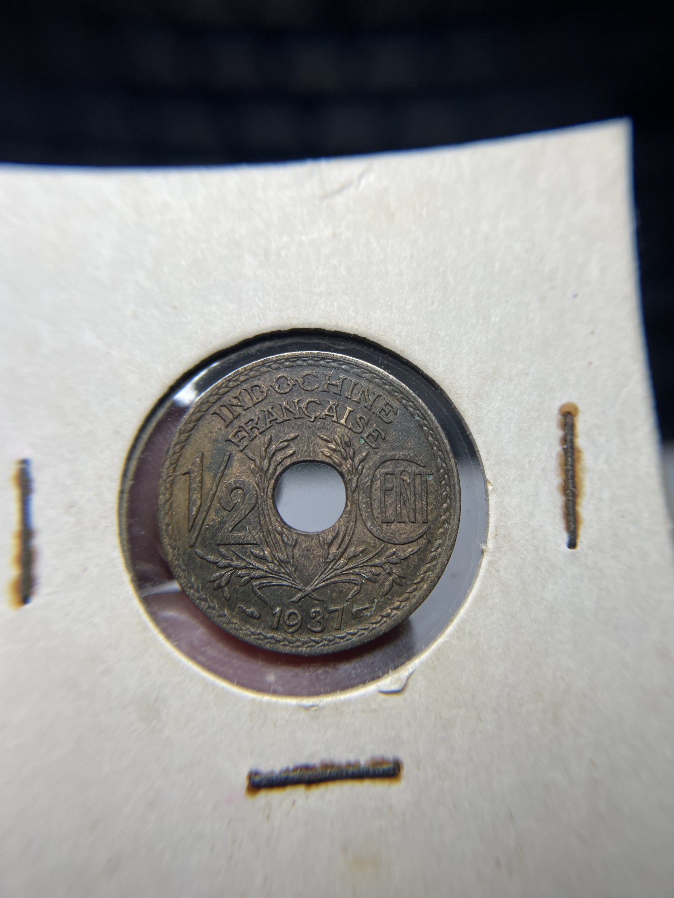 2024年集古藏今外币拍卖第9场 1937年法属印支1/2分，略带底光