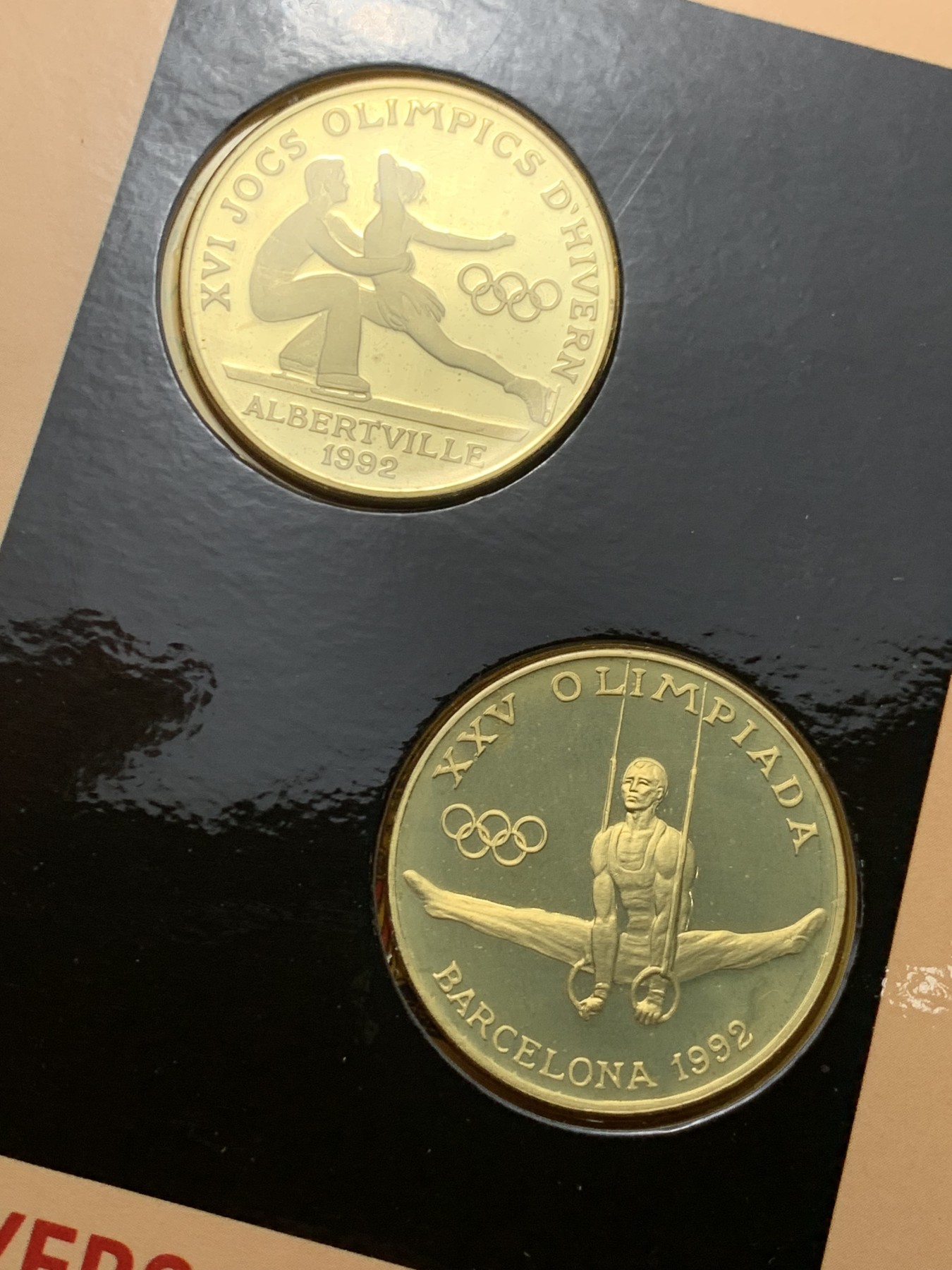 《竞宝斋》第247场-周日，周一 ，周二3场连拍 (全场包邮) 安道尔 1992年 巴塞罗那奥运 滑冰和体操 20第纳尔 单枚16克 925银