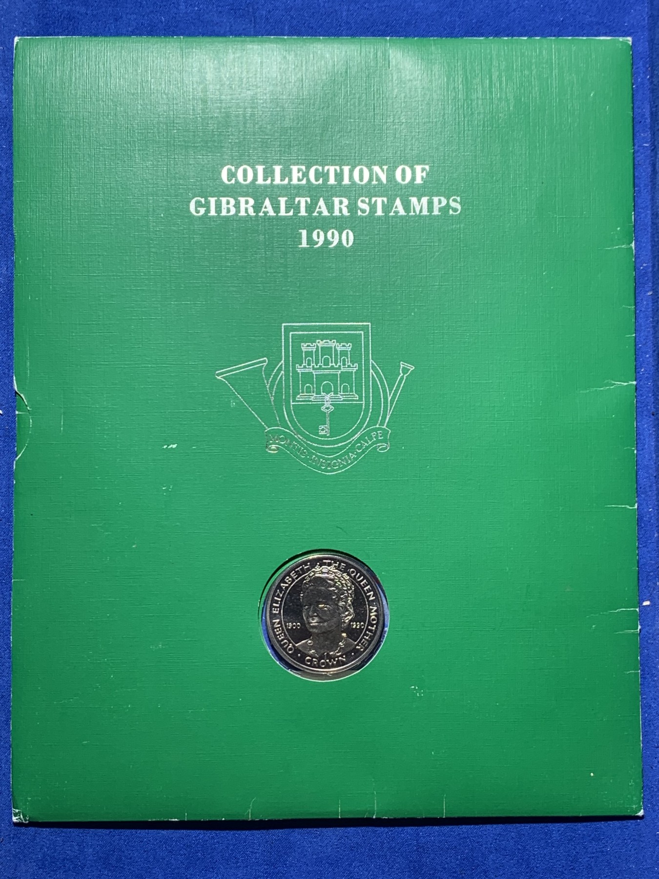 《竞宝斋》第247场-周日，周一 ，周二3场连拍 (全场包邮) 直布罗陀1990年邮票两枚 1克朗镍币一枚 封装