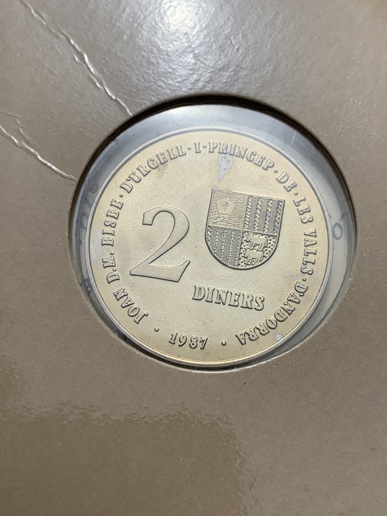 《竞宝斋》第247场-周日，周一 ，周二3场连拍 (全场包邮) 卡装 安道尔1987年划船和滑雪2第纳尔纪念币