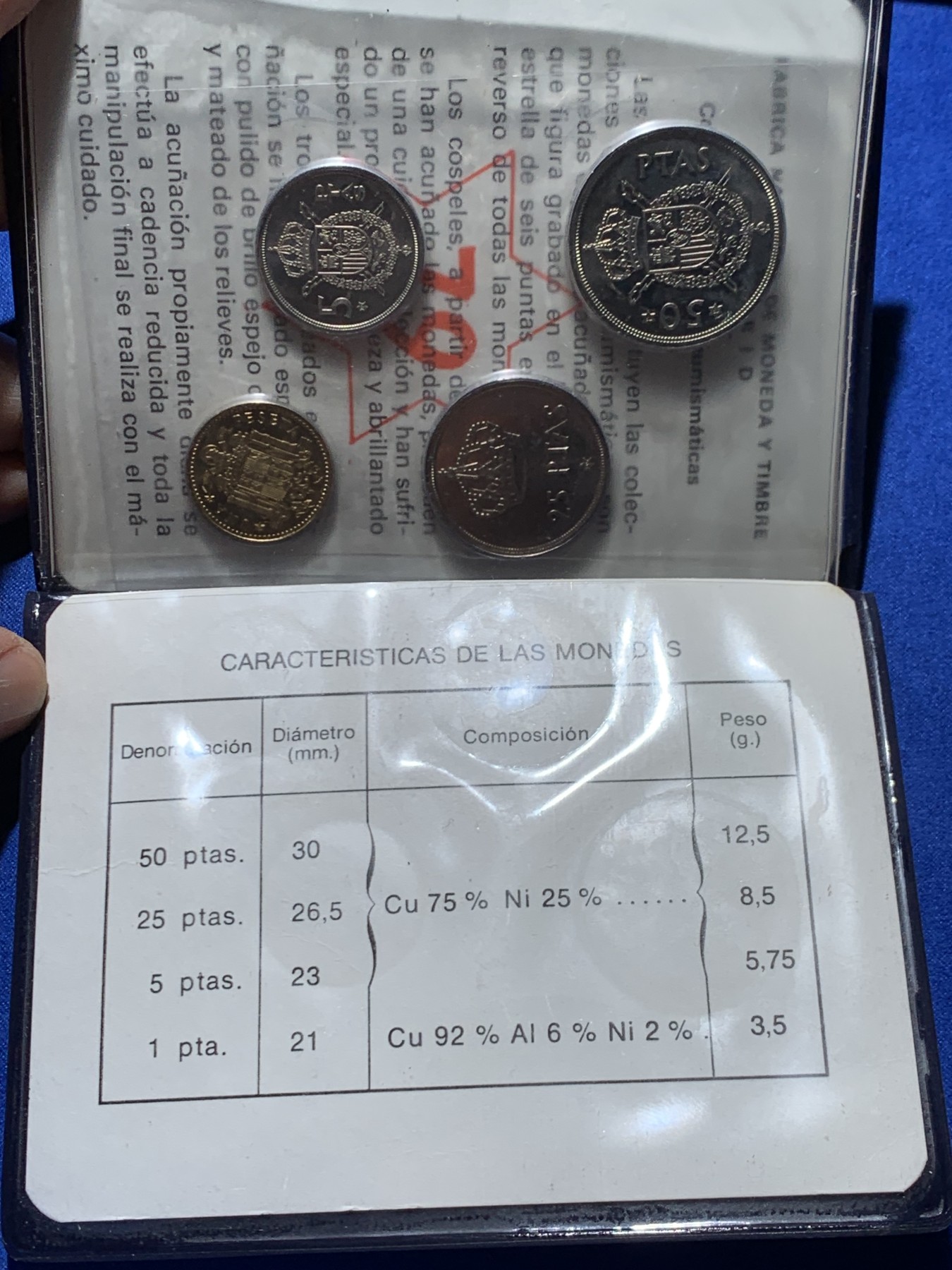 《竞宝斋》第247场-周日，周一 ，周二3场连拍 (全场包邮) 册子装 西班牙 1979年胡安卡洛斯一世 4枚套币 造币厂封装