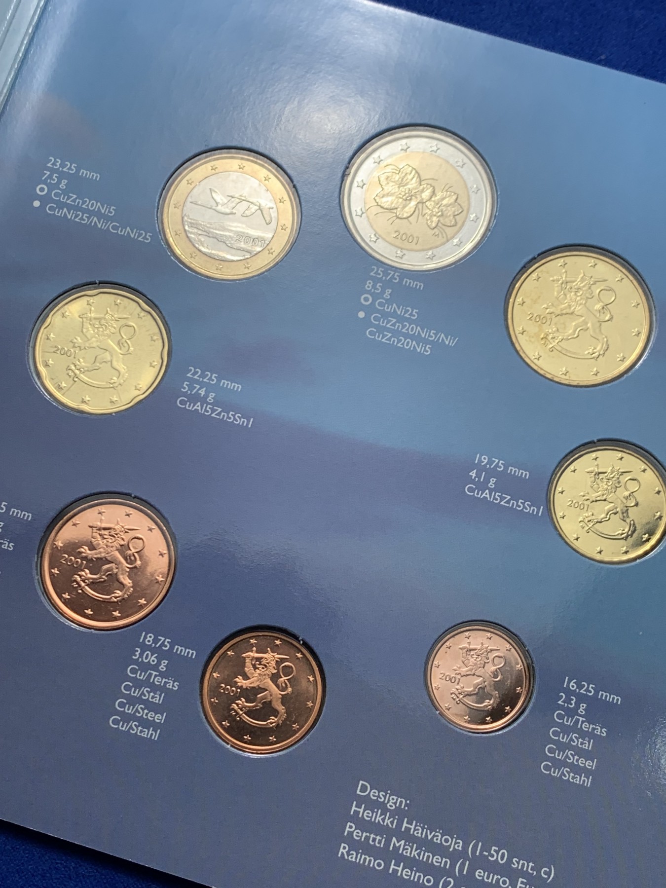 《竞宝斋》第247场-周日，周一 ，周二3场连拍 (全场包邮) 芬兰1999，2000，2001年欧元三套封装