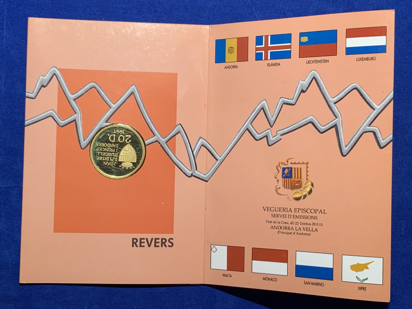 《竞宝斋》第247场-周日，周一 ，周二3场连拍 (全场包邮) 安道尔 1991年 自行车赛 20第纳尔 大银币 原装