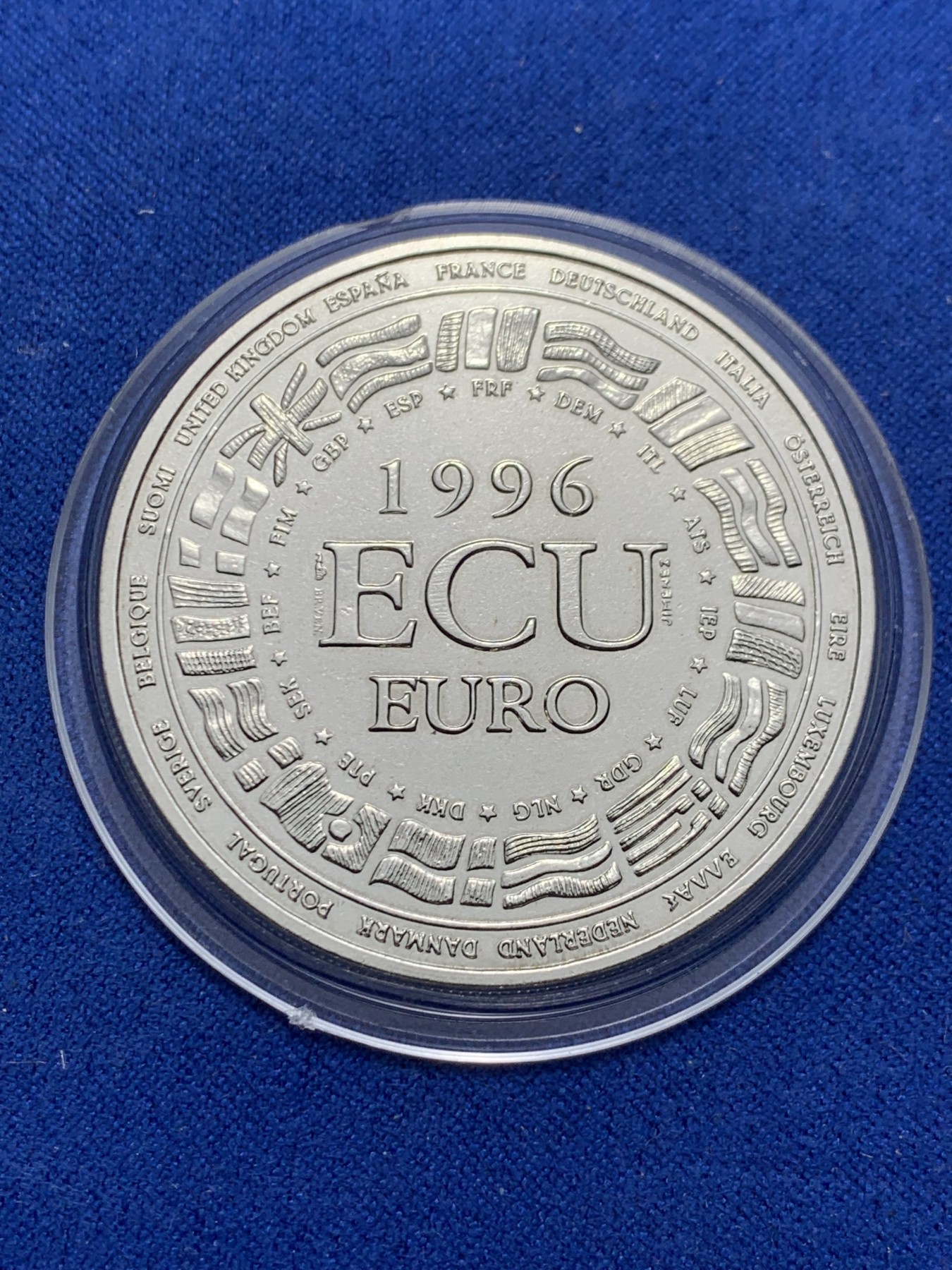 《竞宝斋》第247场-周日，周一 ，周二3场连拍 (全场包邮) 法国1996年 厂试铸镍币 克朗型