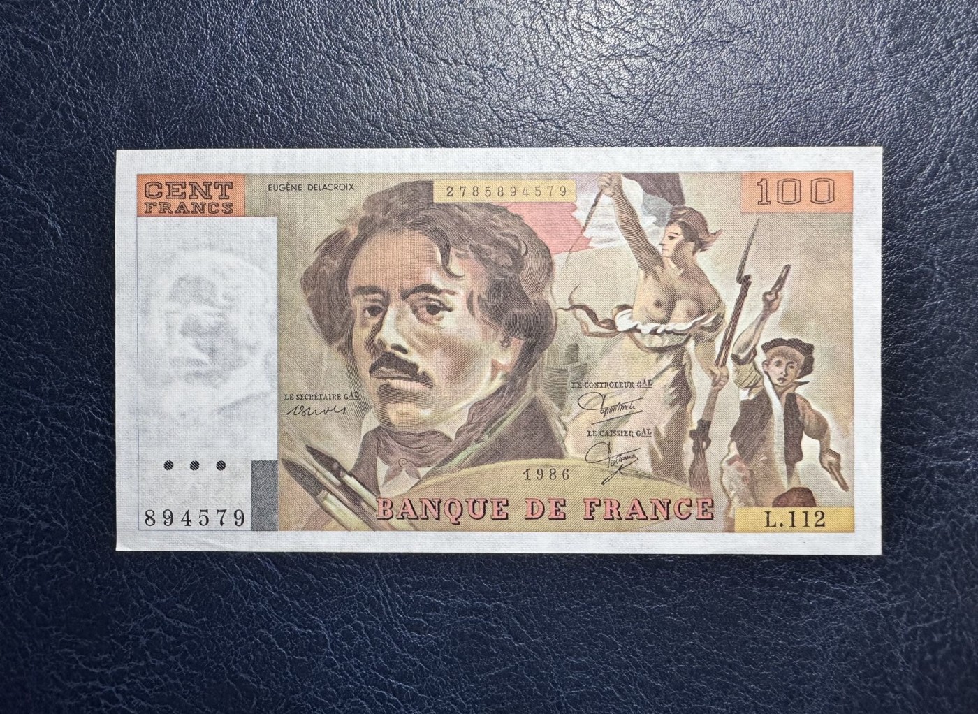收藏联盟Quantum Auction 第330期拍卖  法国1986年100法郎 品相UNC- 自由引导人民