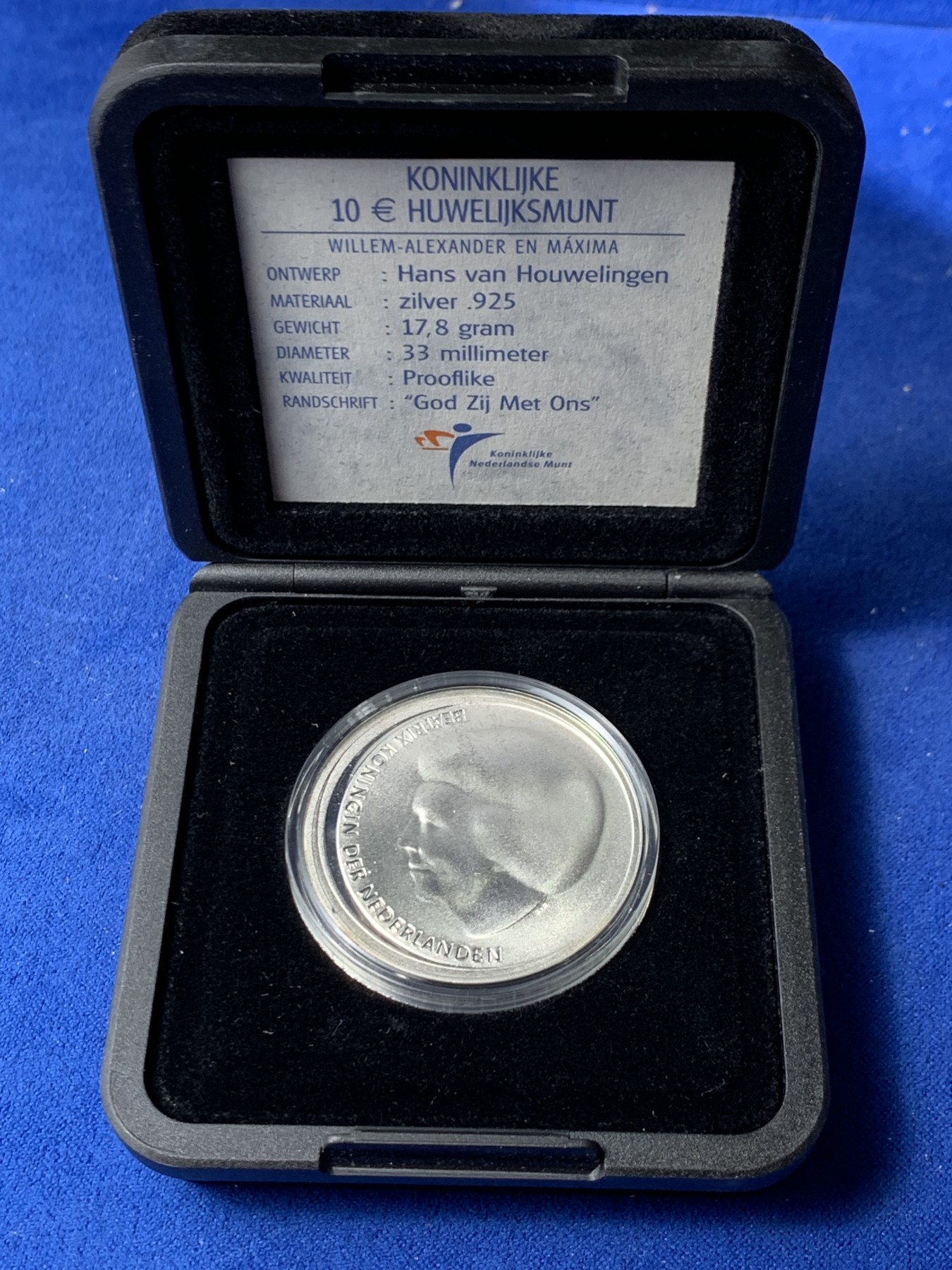 《竞宝斋》第247场-周日，周一 ，周二3场连拍 (全场包邮) 黑盒证书 荷兰2002年 10欧元大银币 17.8克