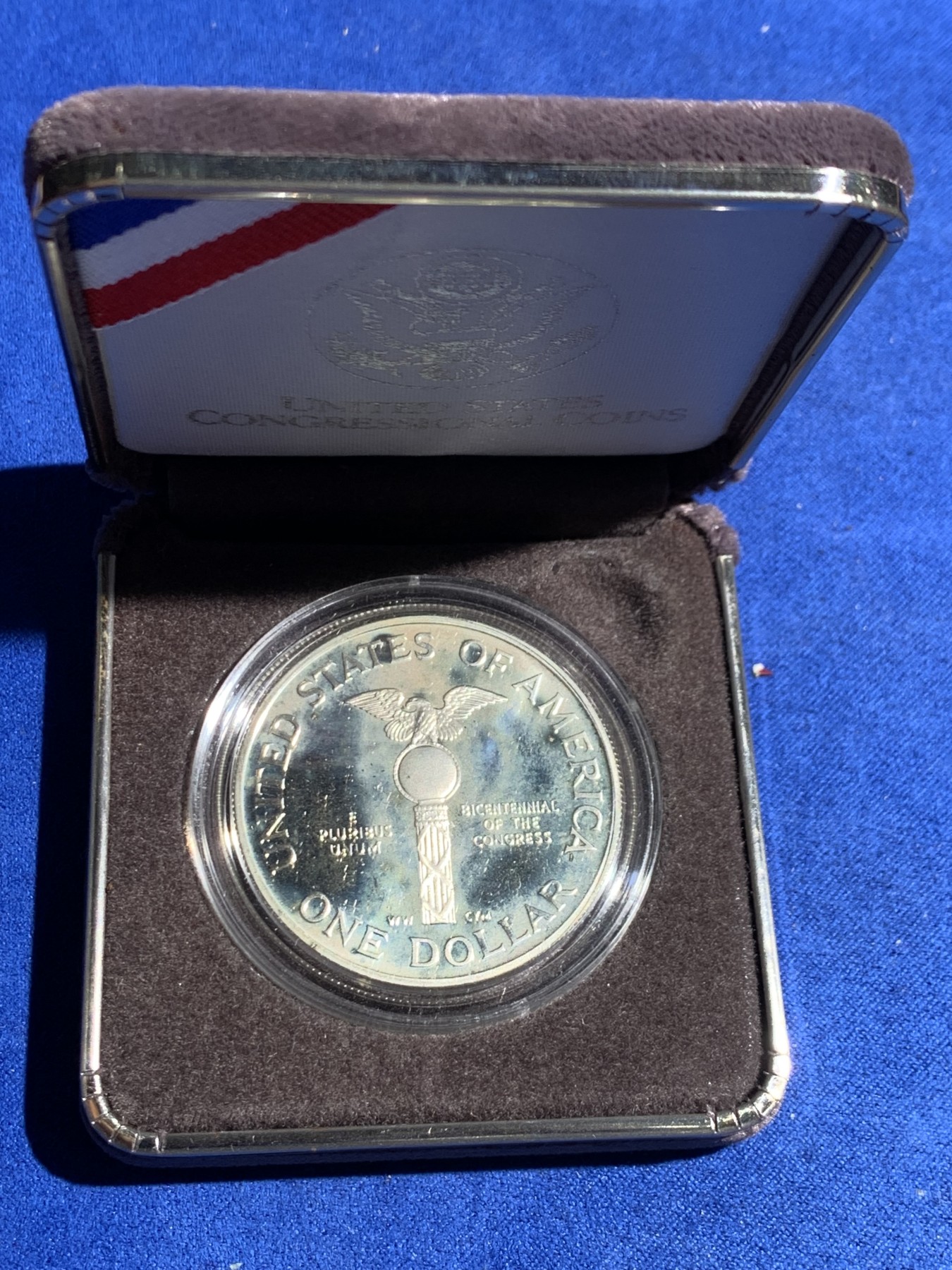 《竞宝斋》第247场-周日，周一 ，周二3场连拍 (全场包邮) 1989年 美国 精制全新 一美元 银币