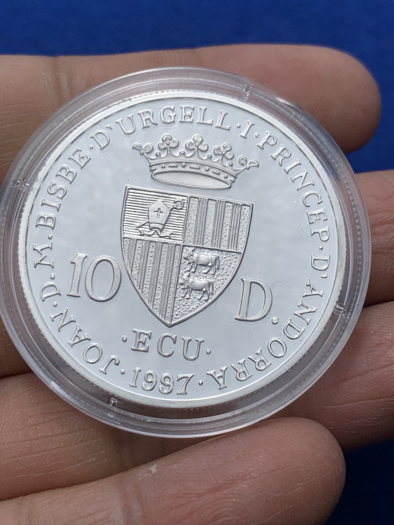 《竞宝斋》第247场-周日，周一 ，周二3场连拍 (全场包邮) 安道尔  1997 10D 大银币 作曲家 – Johan Sebastian Bach 925银 31.4克