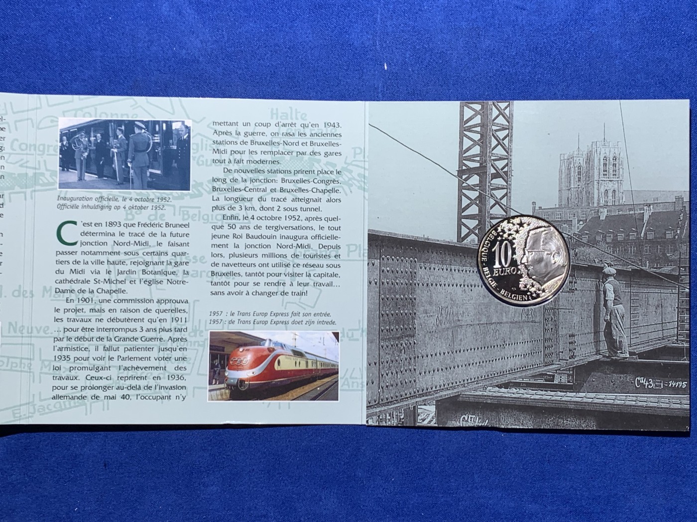 《竞宝斋》第247场-周日，周一 ，周二3场连拍 (全场包邮) 德国 2002 铁路 50周年 10欧纪念银币