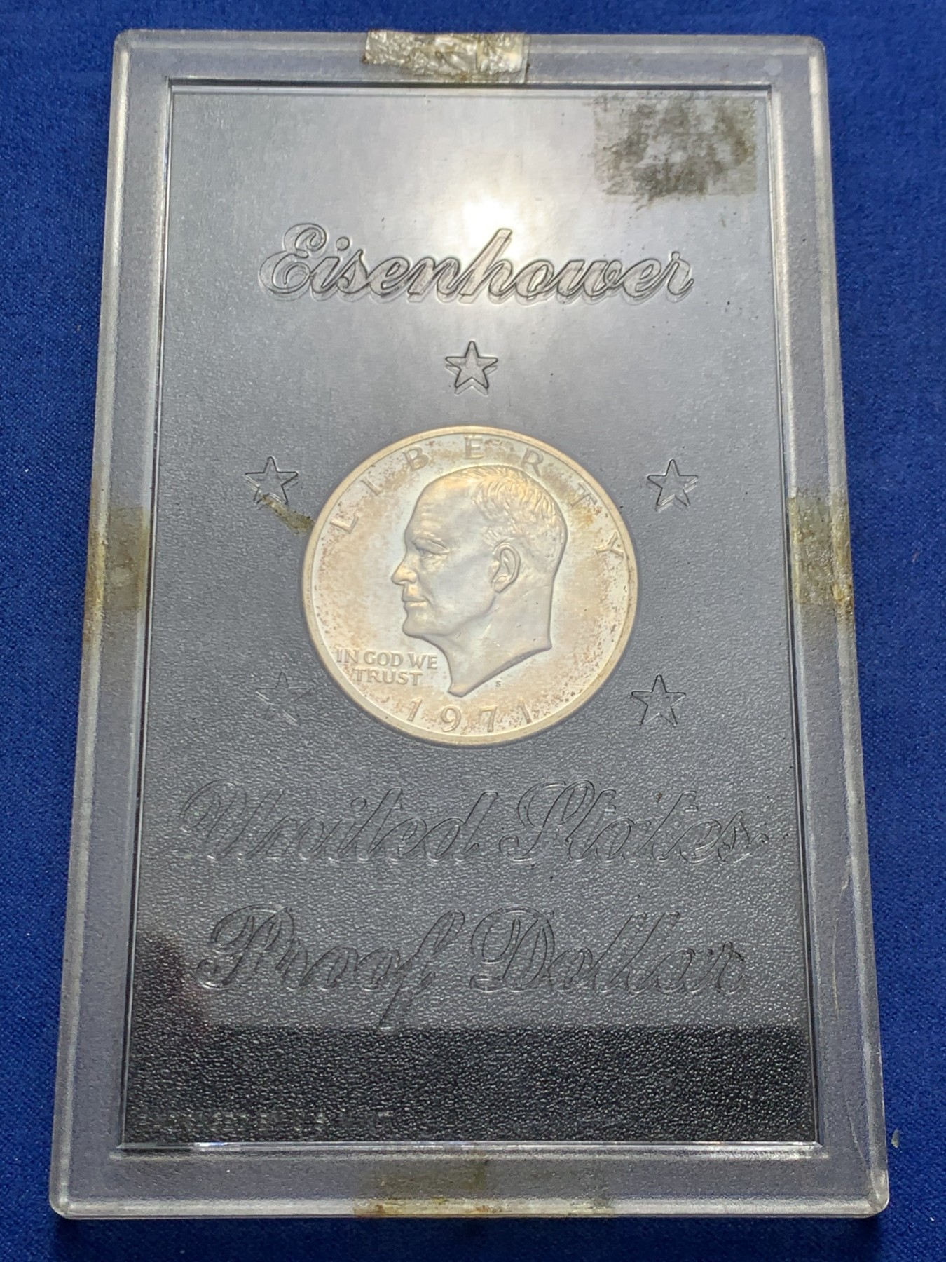 《竞宝斋》第247场-周日，周一 ，周二3场连拍 (全场包邮) 封装 美国1971年艾森豪威尔 1元银币