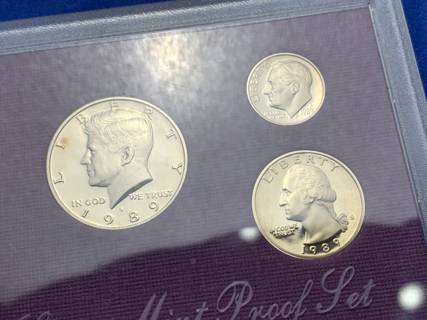 《竞宝斋》第247场-周日，周一 ，周二3场连拍 (全场包邮) PROOF封装 美国1989年5枚装精制套币