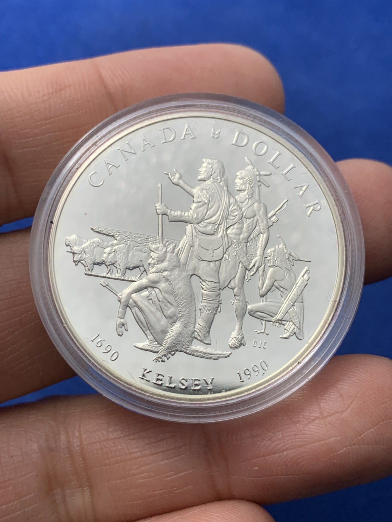 《竞宝斋》第247场-周日，周一 ，周二3场连拍 (全场包邮) 加拿大1990年探险1元银币