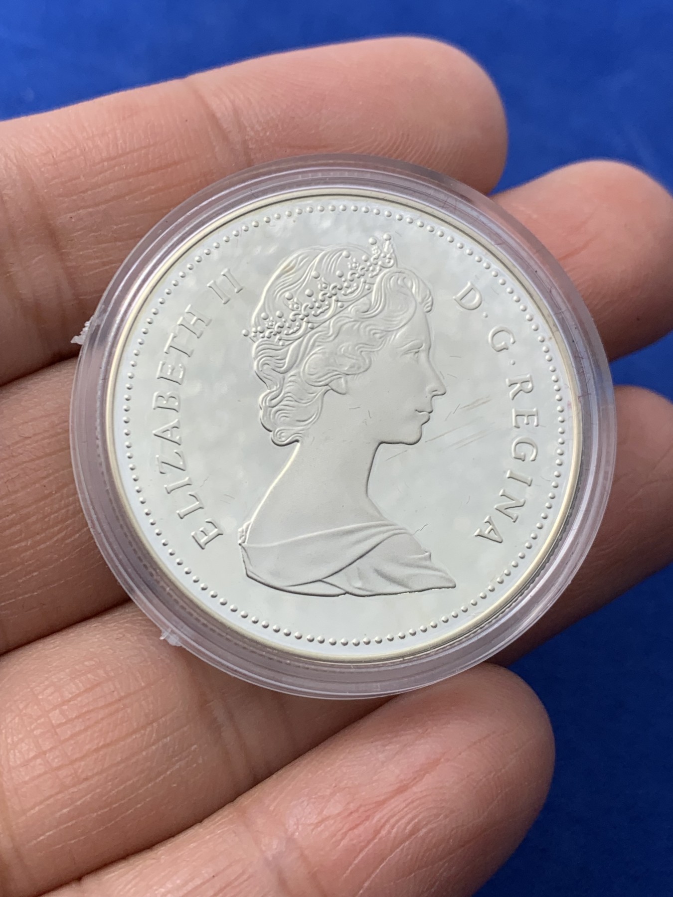 《竞宝斋》第247场-周日，周一 ，周二3场连拍 (全场包邮) 加拿大1988年圣莫里斯钢铁厂250周年纪念银币