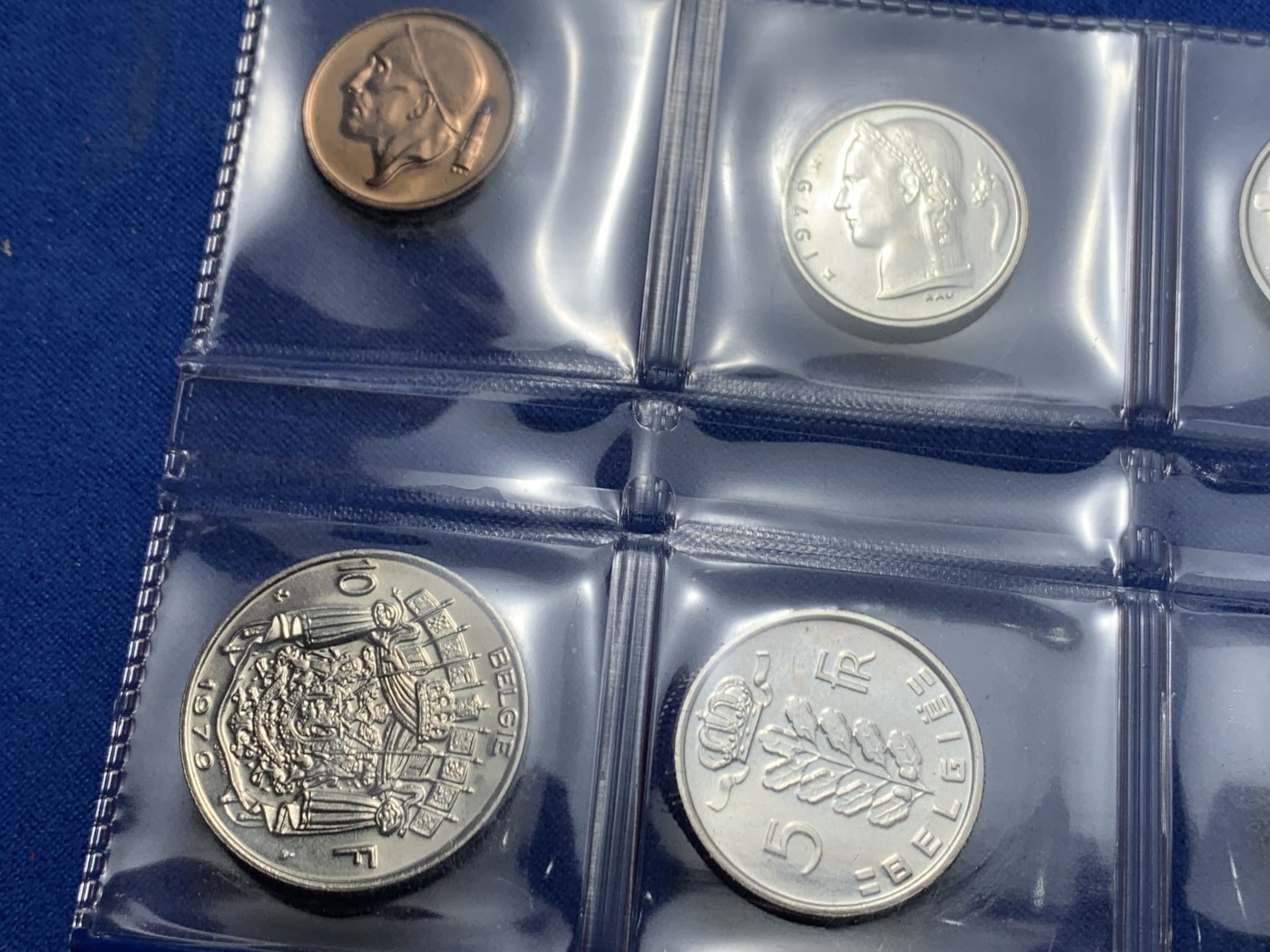 《竞宝斋》第247场-周日，周一 ，周二3场连拍 (全场包邮) 比利时1979年8枚装套币