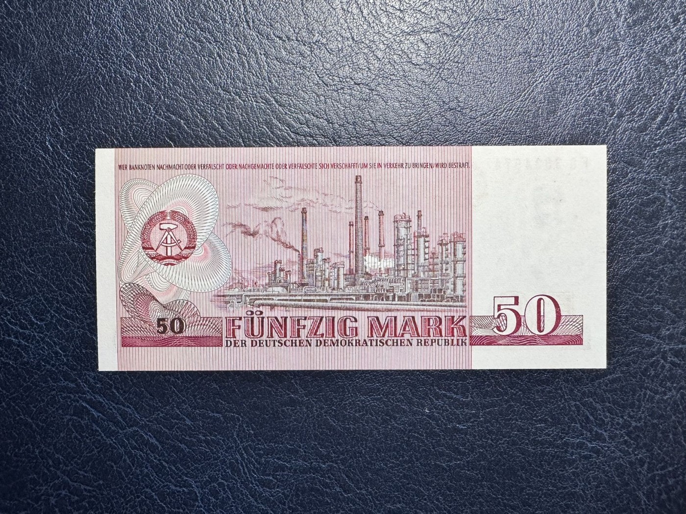 收藏联盟Quantum Auction 第330期拍卖  民主德国1971年50马克 品相UNC- 细节如图 黄斑
