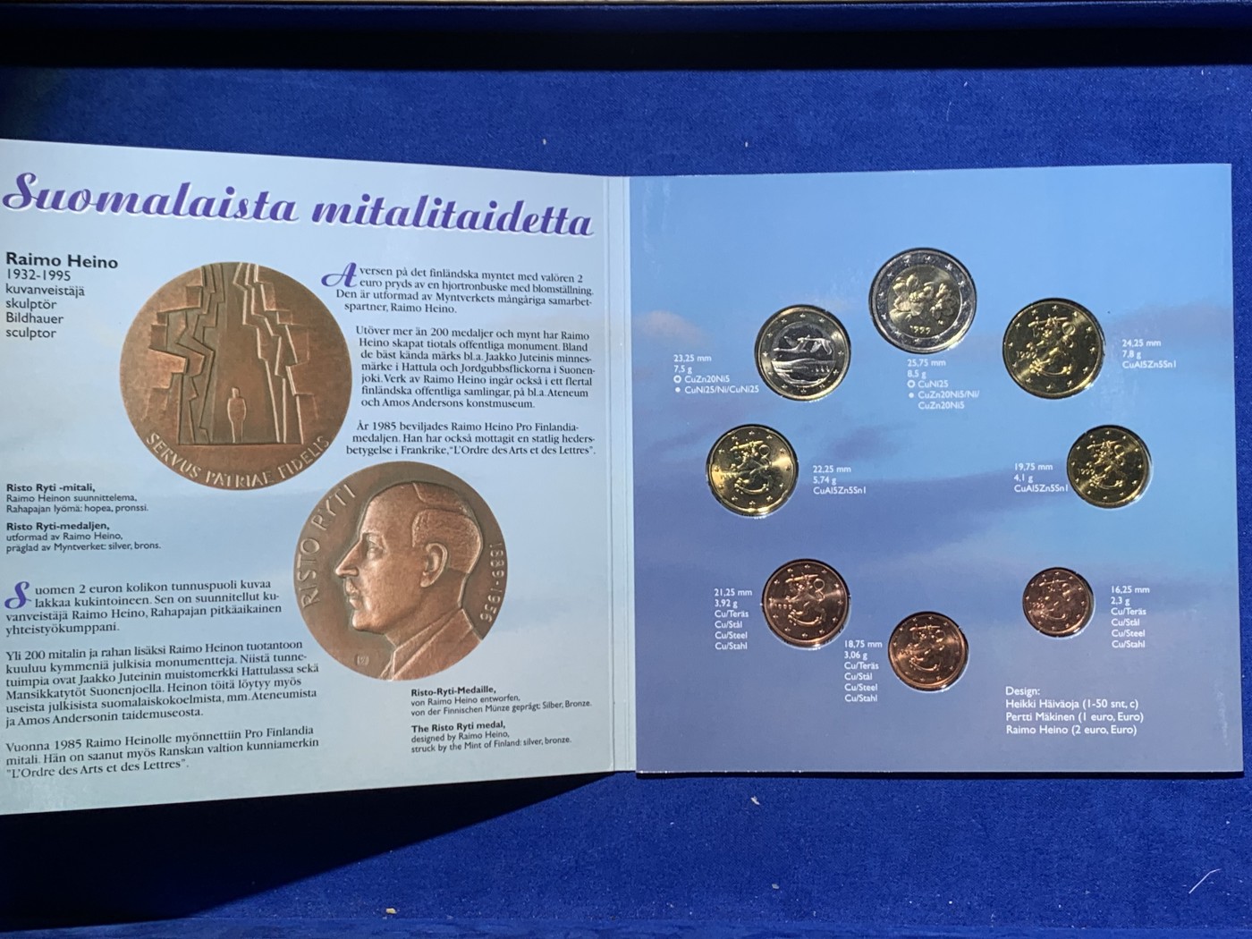 《竞宝斋》第247场-周日，周一 ，周二3场连拍 (全场包邮) 芬兰1999，2000，2001年欧元三套封装