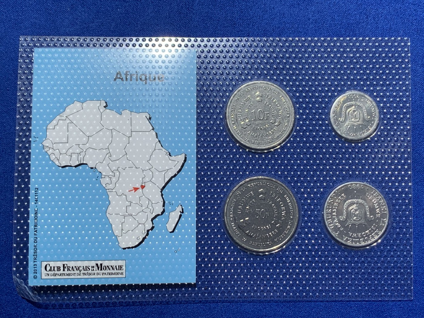 《竞宝斋》第247场-周日，周一 ，周二3场连拍 (全场包邮) 布隆迪共和国4枚装套币