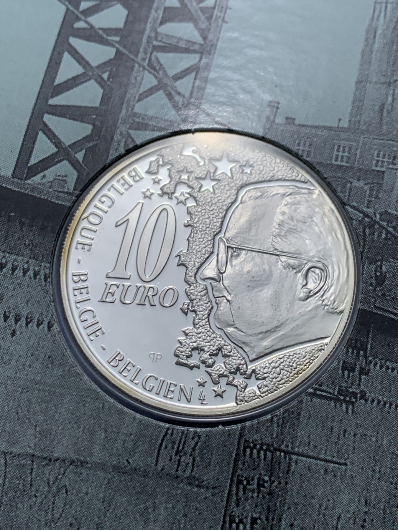 《竞宝斋》第247场-周日，周一 ，周二3场连拍 (全场包邮) 德国 2002 铁路 50周年 10欧纪念银币