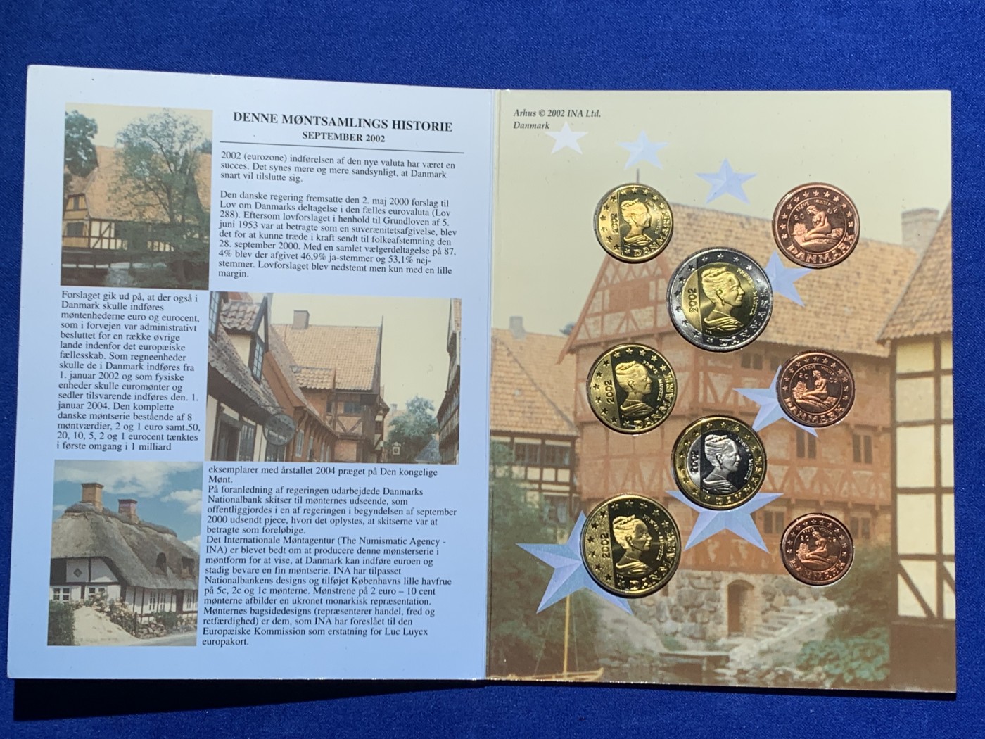 《竞宝斋》第247场-周日，周一 ，周二3场连拍 (全场包邮) 丹麦 2002年欧元样币 仅铸造过样币，未发行过流通币 稀少