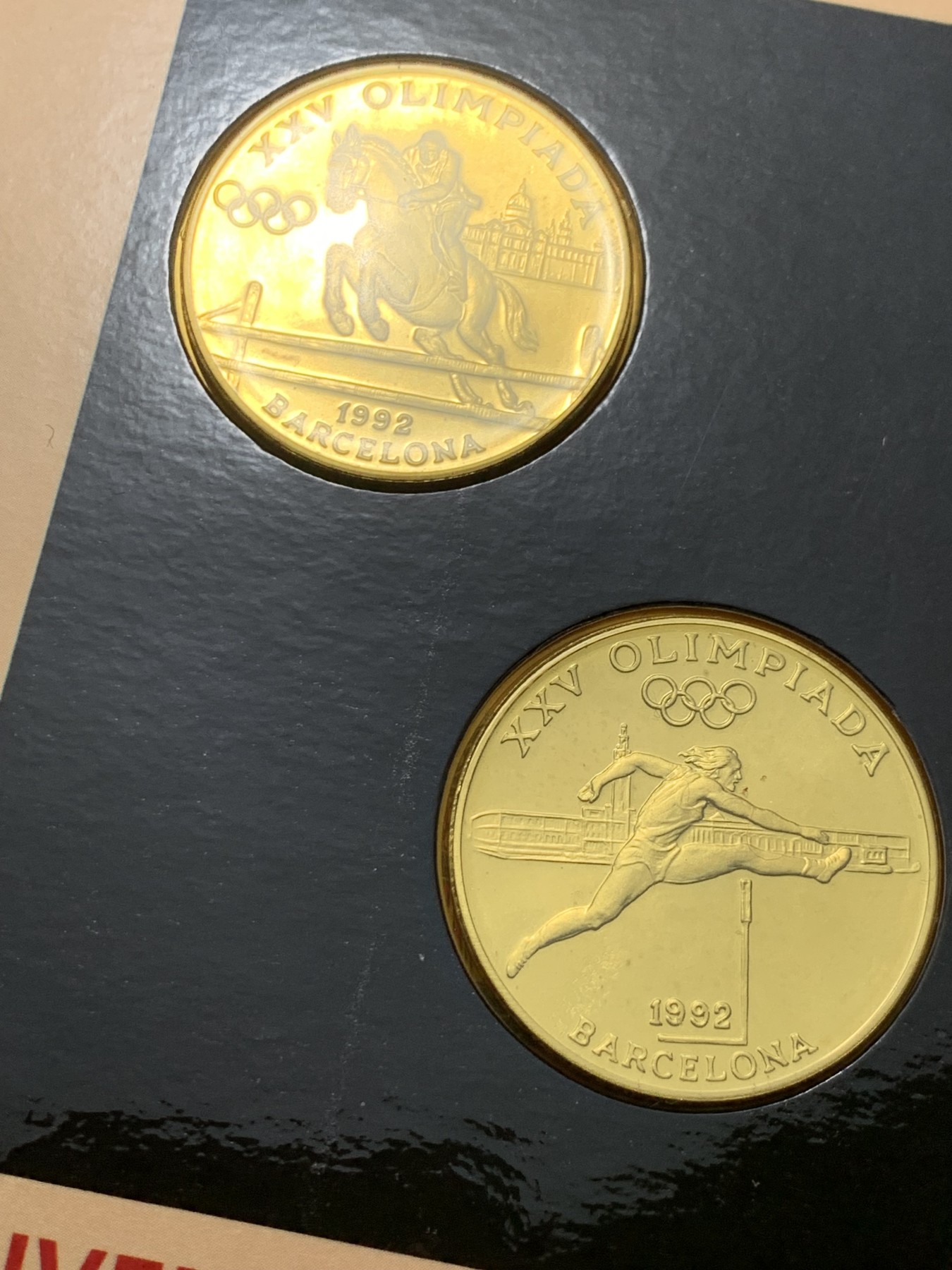 《竞宝斋》第247场-周日，周一 ，周二3场连拍 (全场包邮) 安道尔 1992年 巴塞罗那奥运 骑马和跨栏 20第纳尔   单枚16克 925银