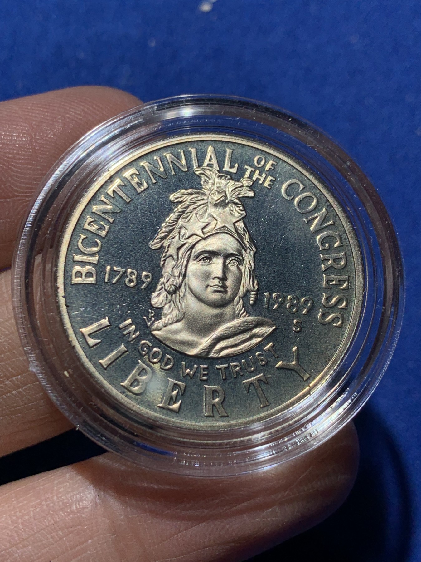 《竞宝斋》第247场-周日，周一 ，周二3场连拍 (全场包邮) 1989年 美国 全新半美元