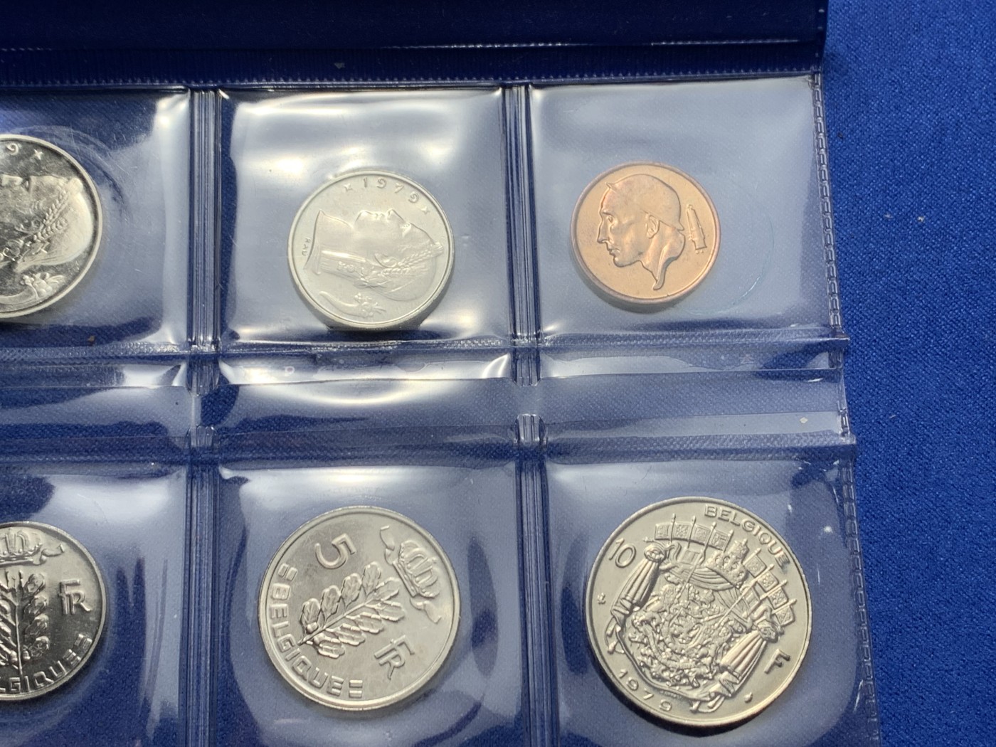 《竞宝斋》第247场-周日，周一 ，周二3场连拍 (全场包邮) 比利时1979年8枚装套币