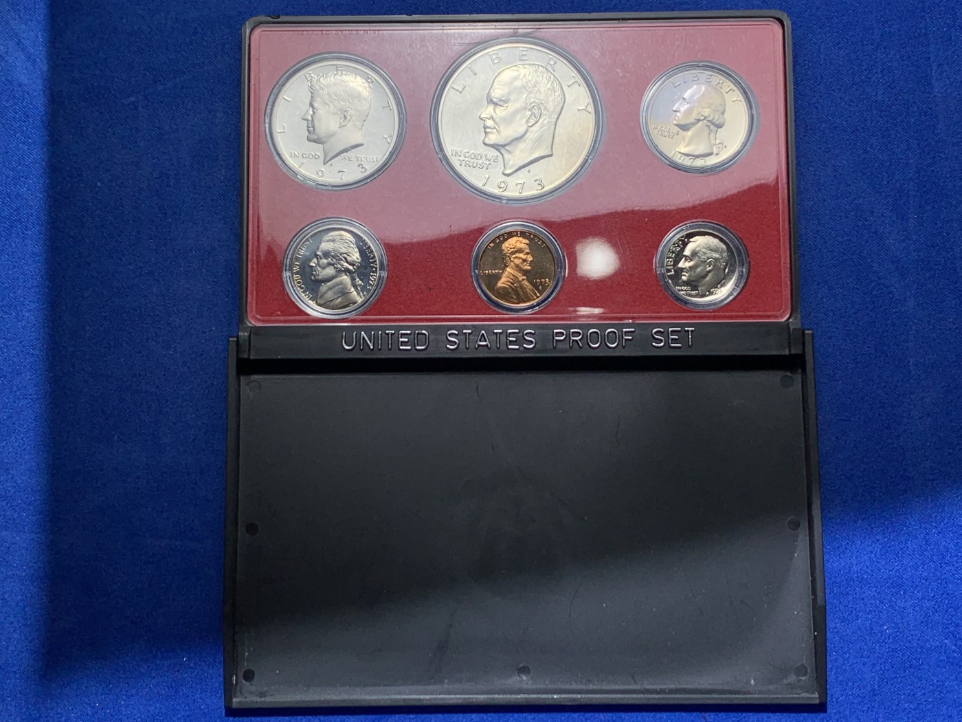 《竞宝斋》第247场-周日，周一 ，周二3场连拍 (全场包邮) 美国1973年S 艾森豪威尔精制镍币6枚套