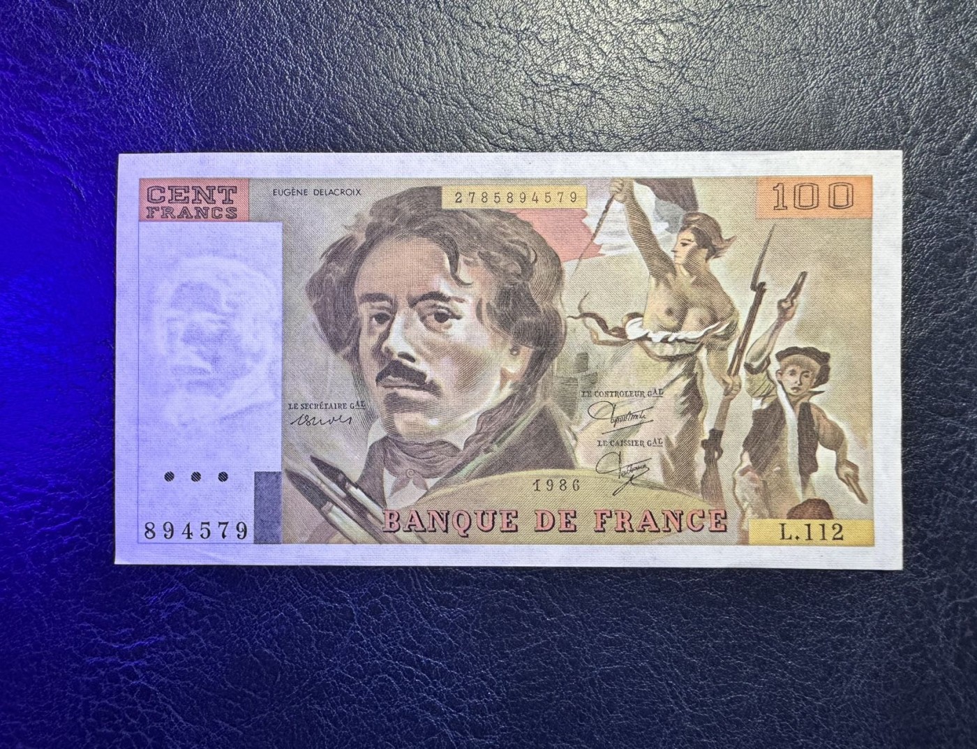 收藏联盟Quantum Auction 第330期拍卖  法国1986年100法郎 品相UNC- 自由引导人民