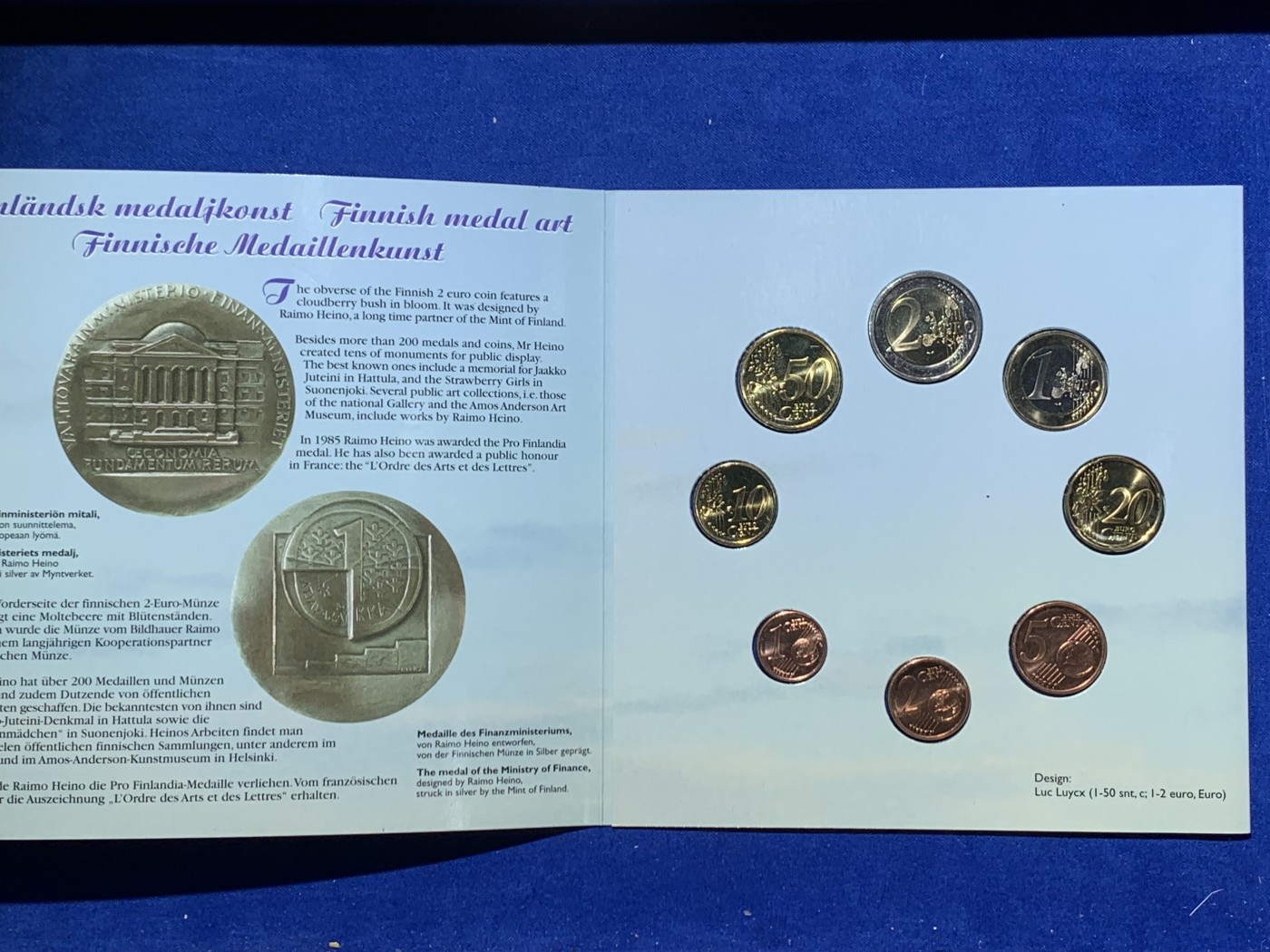 《竞宝斋》第247场-周日，周一 ，周二3场连拍 (全场包邮) 芬兰1999，2000，2001年欧元三套封装