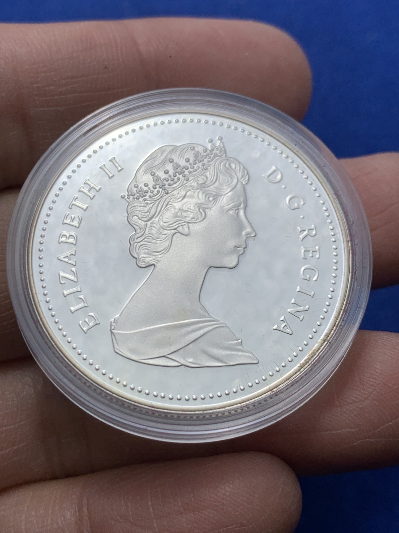 《竞宝斋》第247场-周日，周一 ，周二3场连拍 (全场包邮) 原盒证书 加拿大1989年 探索系列 1元精制大银币