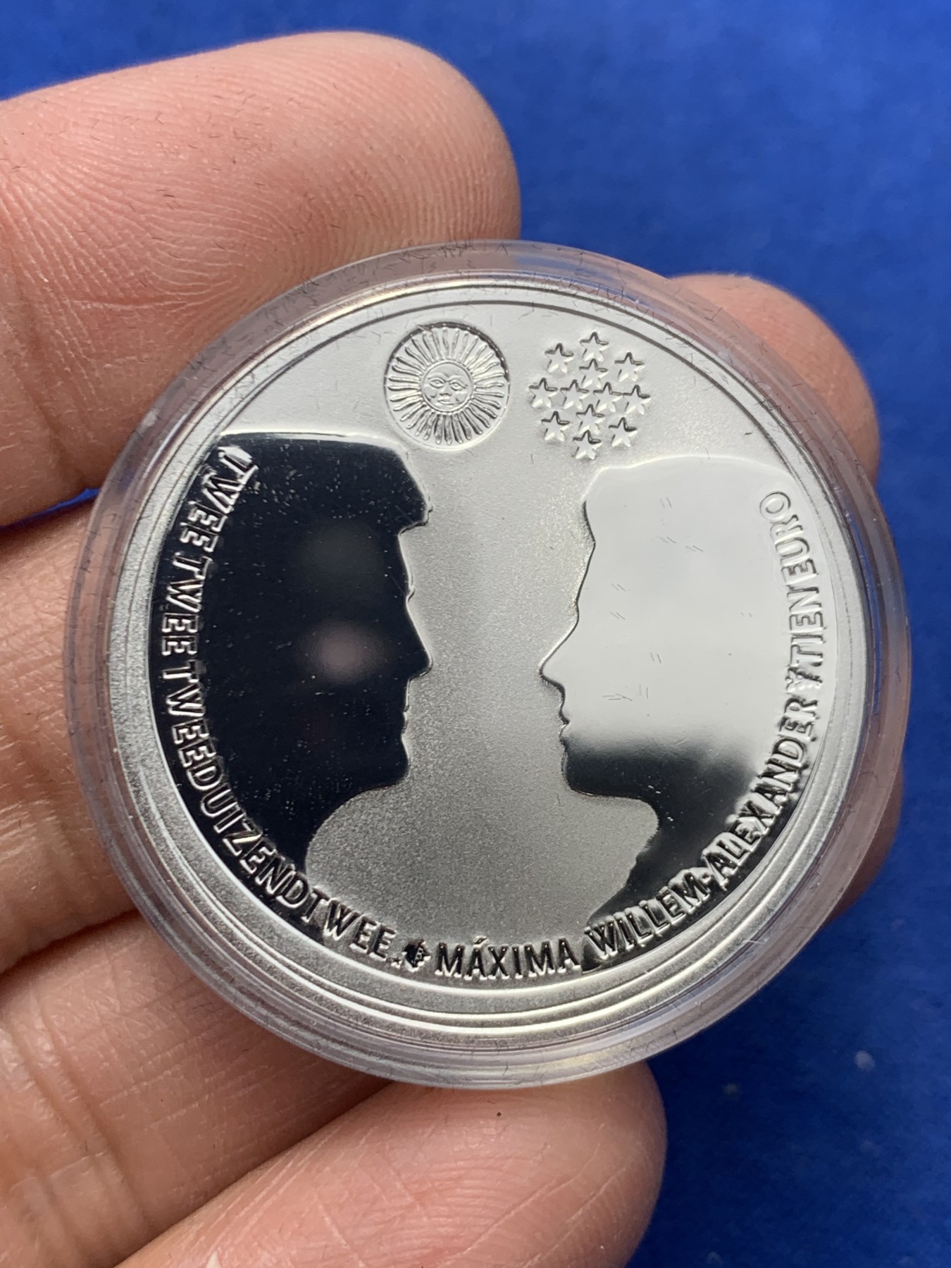 《竞宝斋》第247场-周日，周一 ，周二3场连拍 (全场包邮) 黑盒证书 荷兰2002年 10欧元大银币 17.8克