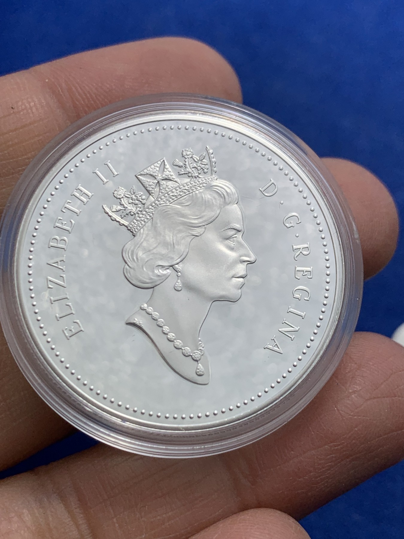 《竞宝斋》第247场-周日，周一 ，周二3场连拍 (全场包邮) 加拿大1997年曲棍球世锦赛夺冠25周年精制银币