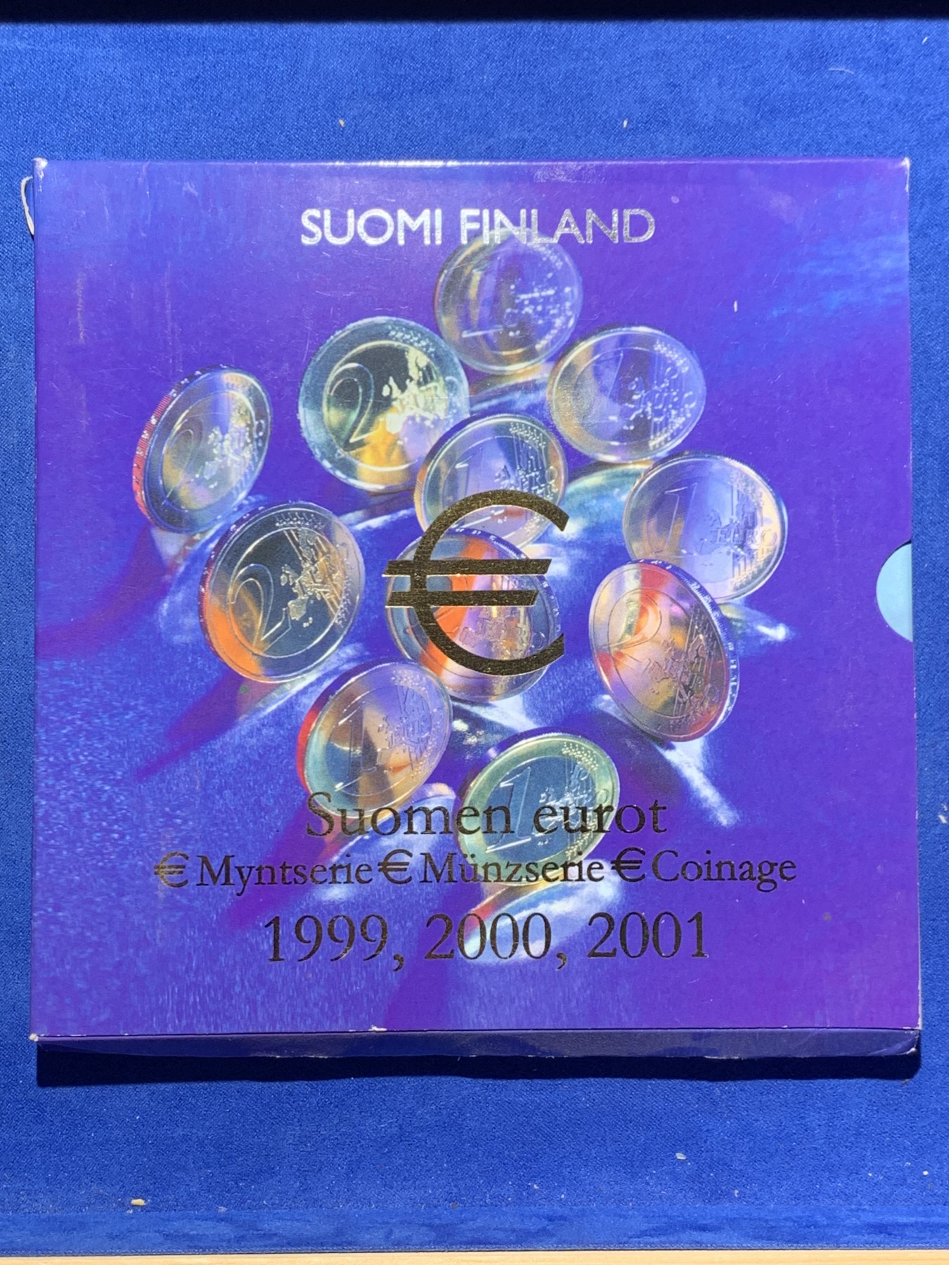 《竞宝斋》第247场-周日，周一 ，周二3场连拍 (全场包邮) 芬兰1999，2000，2001年欧元三套封装
