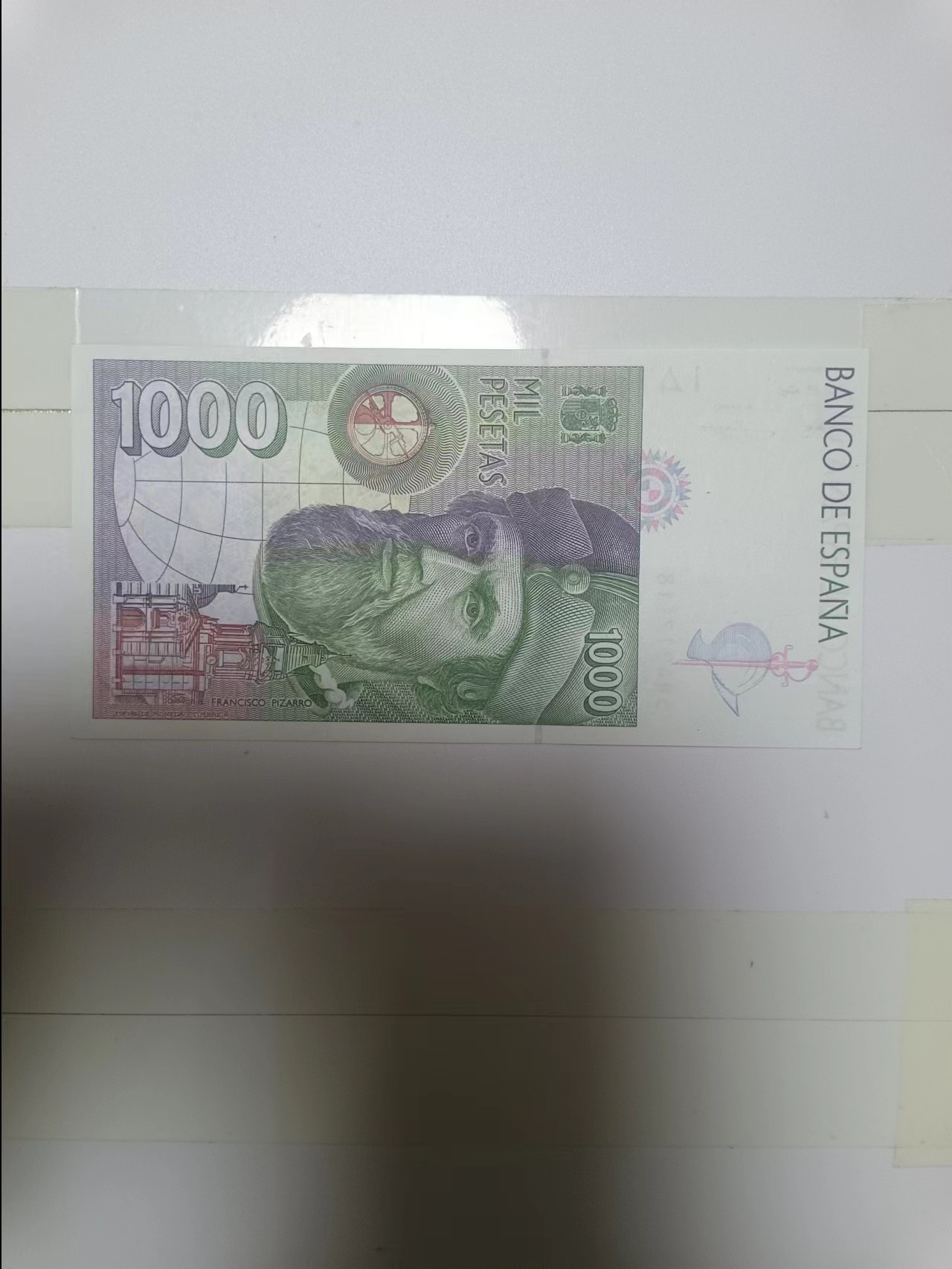 【20240314】非全新纸币第121场 西班牙1992年1000比塞塔，好品