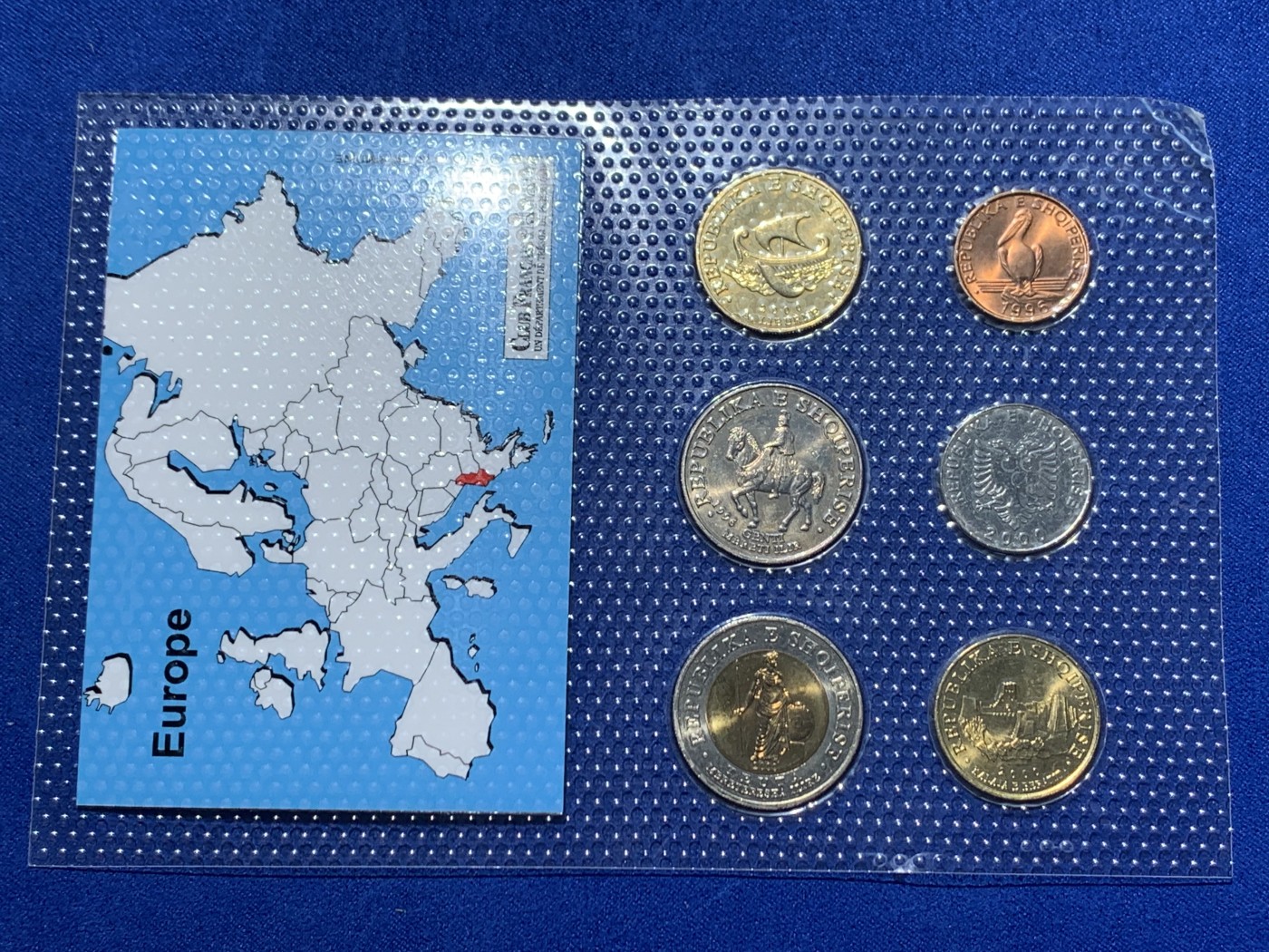 《竞宝斋》第247场-周日，周一 ，周二3场连拍 (全场包邮) 阿尔巴尼亚共和国6枚装套币