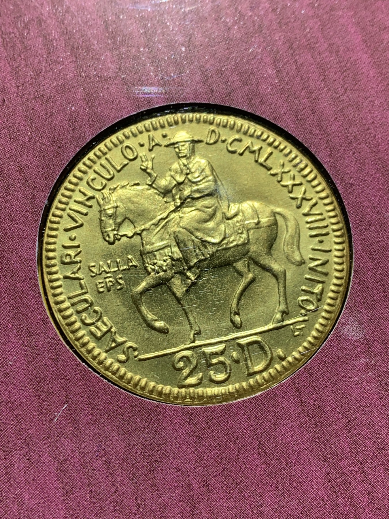 《竞宝斋》第247场-周日，周一 ，周二3场连拍 (全场包邮) 册装 安道尔 1989 萨拉主教千禧年 25D 银币 900银 20克 少见