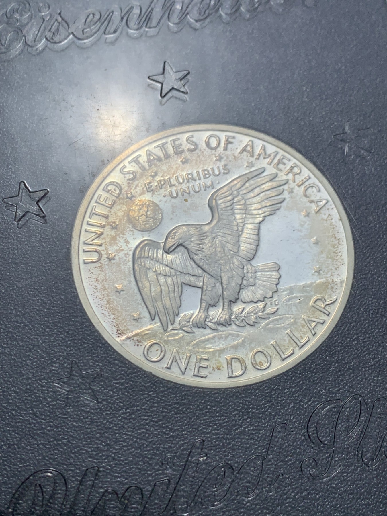 《竞宝斋》第247场-周日，周一 ，周二3场连拍 (全场包邮) 封装 美国1971年艾森豪威尔 1元银币