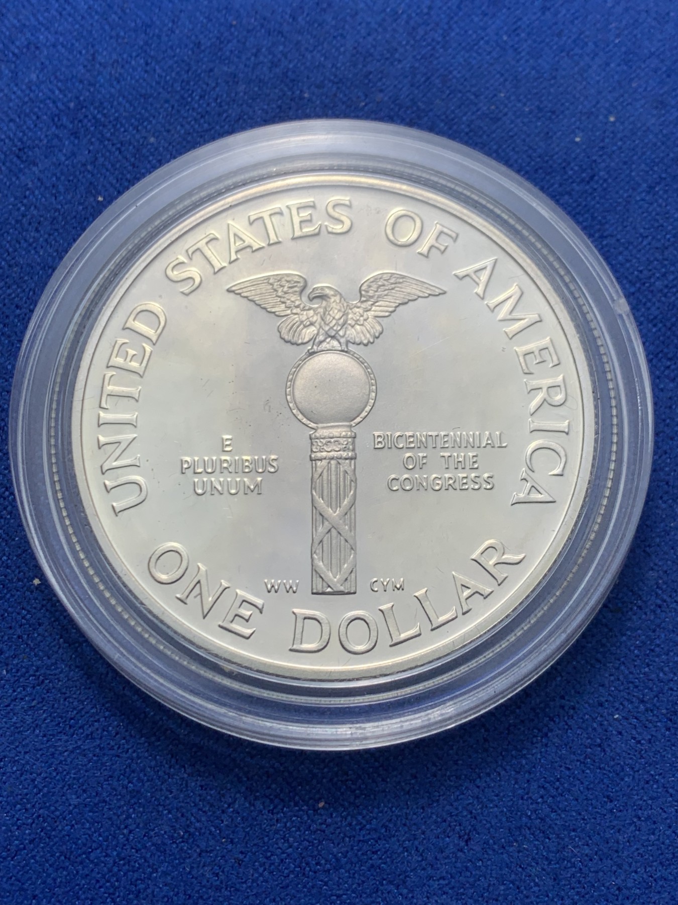 《竞宝斋》第247场-周日，周一 ，周二3场连拍 (全场包邮) 1989年 美国 精制全新 一美元 银币