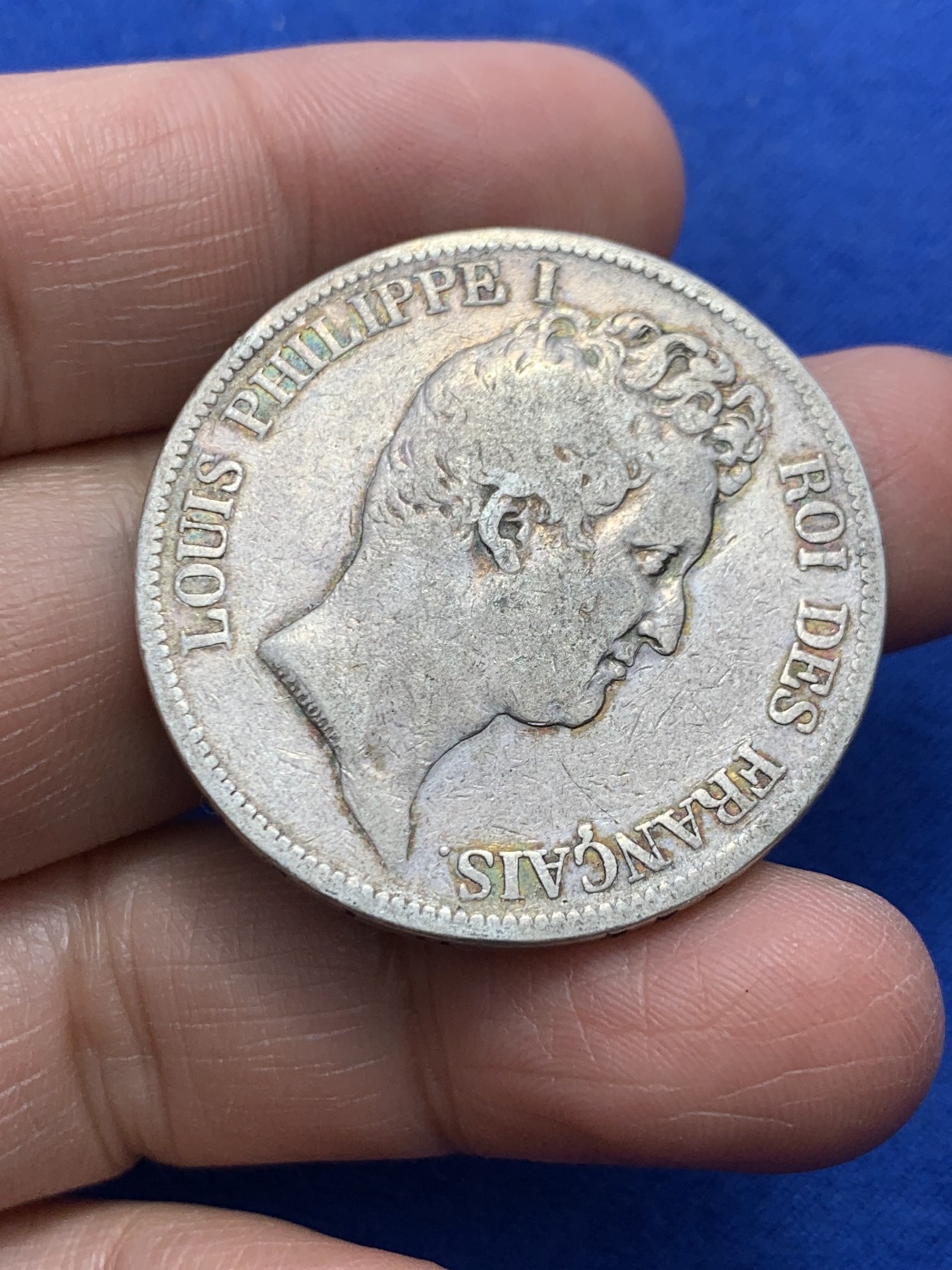 《竞宝斋》第247场-周日，周一 ，周二3场连拍 (全场包邮) 法国 1831年 菲利普 小头版 5法郎银币