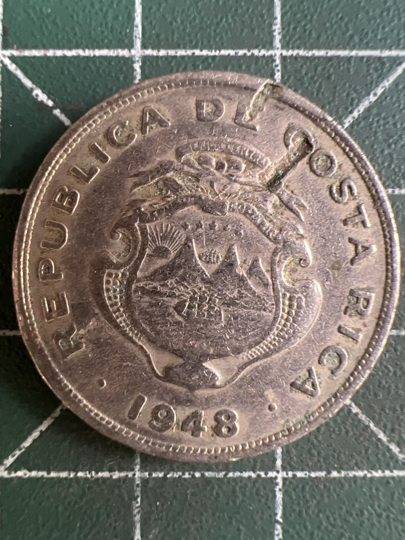 第567期 硬币专场 （无押金，捡漏，全场50包邮，偏远地区除外，接收代拍业务） 哥斯达黎加50分1948年