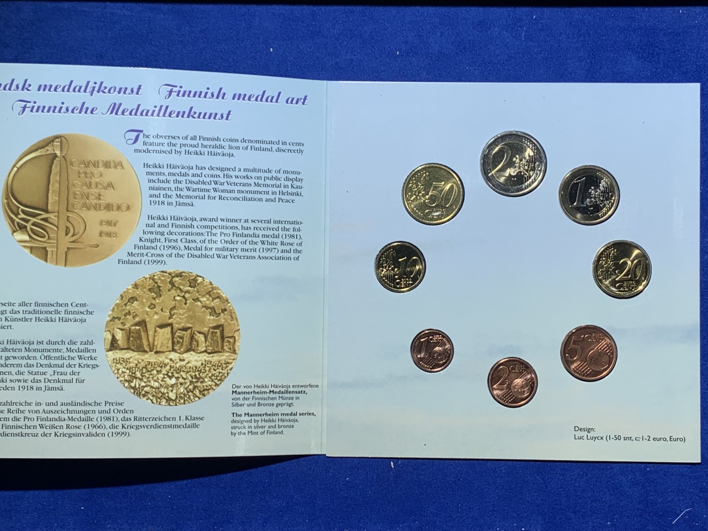 《竞宝斋》第247场-周日，周一 ，周二3场连拍 (全场包邮) 芬兰1999，2000，2001年欧元三套封装