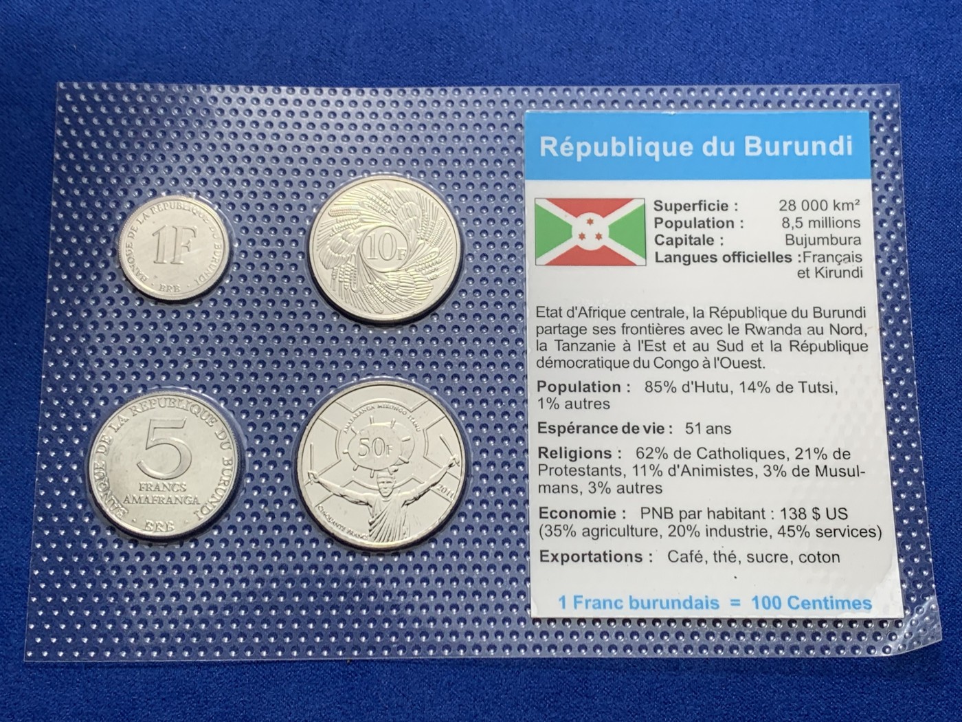 《竞宝斋》第247场-周日，周一 ，周二3场连拍 (全场包邮) 布隆迪共和国4枚装套币