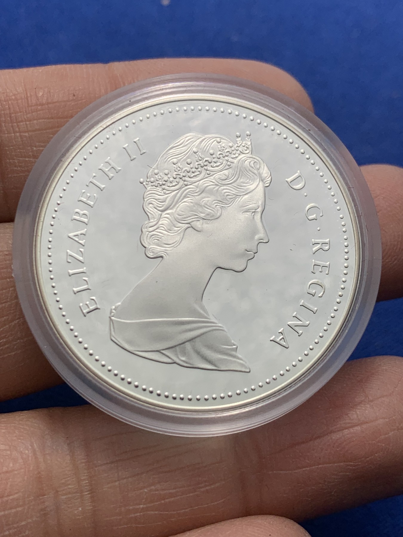 《竞宝斋》第247场-周日，周一 ，周二3场连拍 (全场包邮) 克劳斯获奖币加拿大1987年戴维斯海峡精制纪念银币