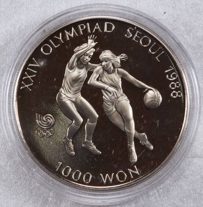 S&S Numismatic世界钱币-拍卖 第117期  - 韩国1986年 汉城奥运会-篮球 1000韩元精制纪念币