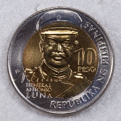 S&S Numismatic世界钱币-拍卖 第124期  - 菲律宾2016年 爱国将领-安东尼奥·卢纳 10比索双色纪念币