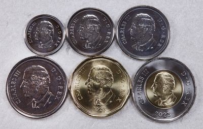 S&S Numismatic世界钱币-拍卖 第127期 加拿大2023年 查尔斯三世头像 6枚套币 含1枚双色高值币