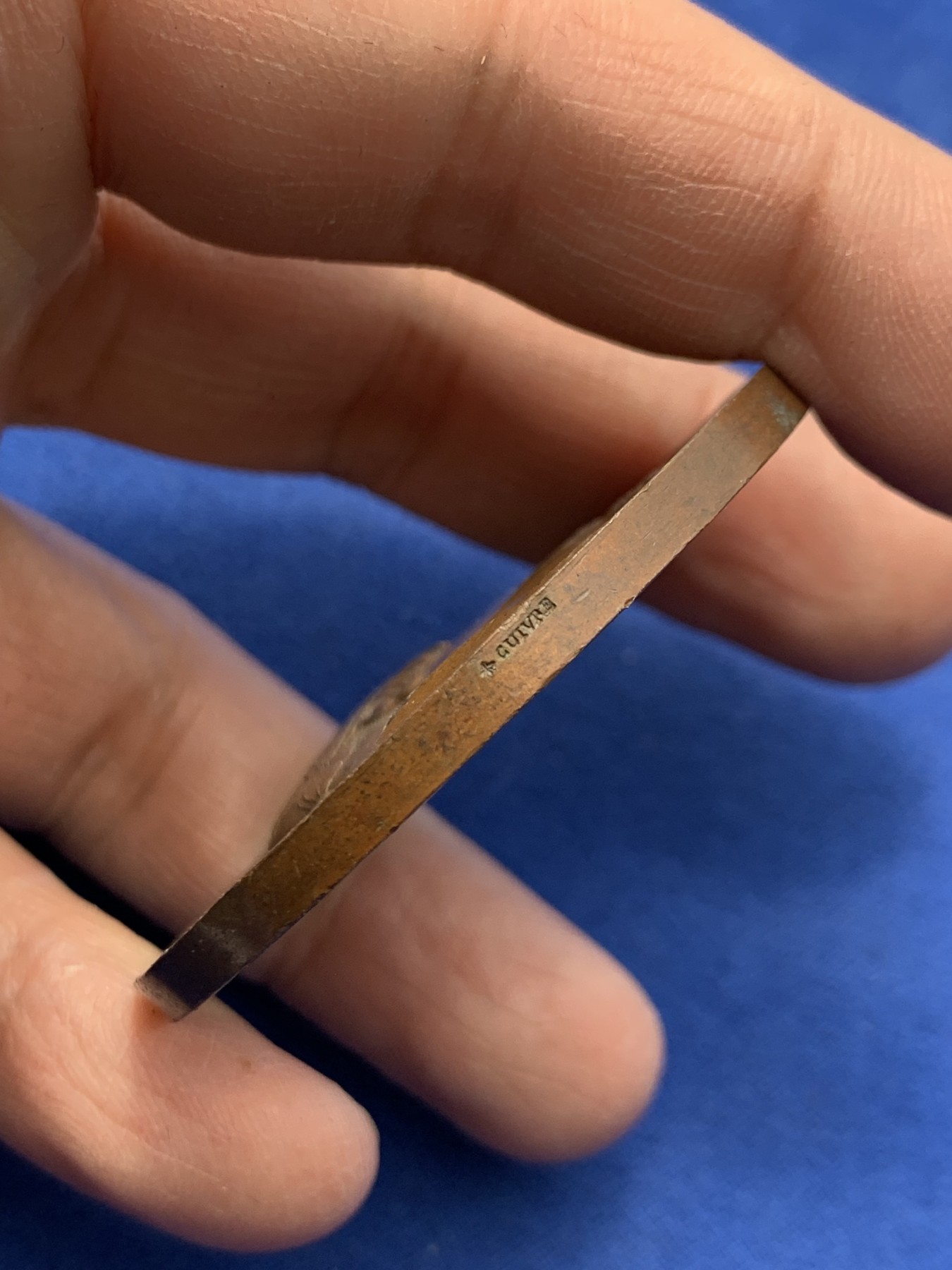 《竞宝斋》第247场-周日，周一 ，周二3场连拍 (全场包邮) 1867年拿破仑三世铜章 直径50.9mm 重量58.9克