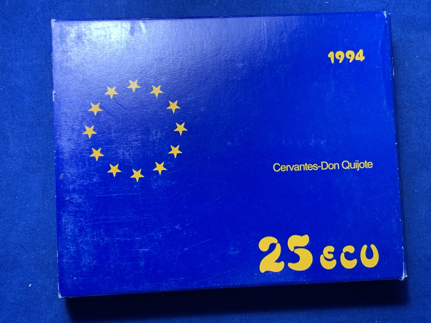 《竞宝斋》第247场-周日，周一 ，周二3场连拍 (全场包邮) 西班牙1994年25ECU精制大银币 原盒证书 少见 168.75克 925银 比5盎司还大